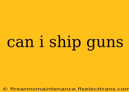 can i ship guns